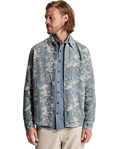 Long sleeve shirt Jacquard 2 tone Blue Mirage