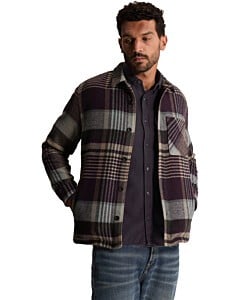 Long sleeve shirt Wool blend check Nightshade