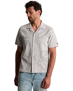 Short Sleeve Shirt Embroidered slu Mirage Gray