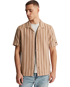 Short Sleeve Shirt Yarn dye stripe Sunburn
