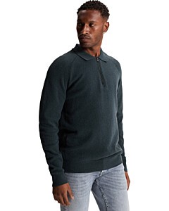 Long sleeve polo shirt regular fit Dark Slate