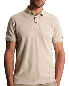 Short sleeve polo slim fit popcorn Aluminum