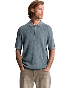 Short sleeve polo regular fit cott Blue Mirage
