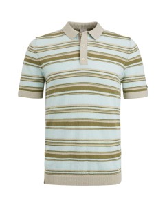 Short sleeve polo cotton blend bou soothing sea