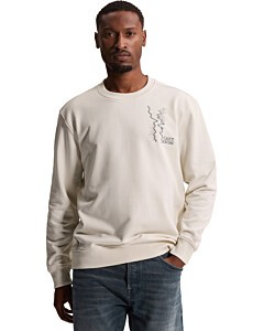 Crewneck relaxed fit graphic White Down