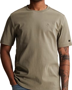 Short sleeve r-neck regular fit in Vetiver