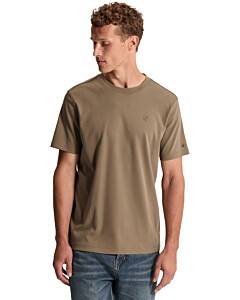 Short sleeve r-neck regular fit in Walnut