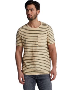 Short sleeve r-neck regular fit co bleached aprico