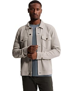Button jacket regular fit jacquard Harbor Mist