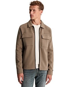 Zip jacket regular fit interlock Walnut