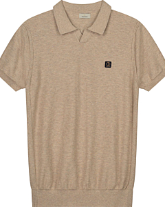 Polo s/s melange slub
