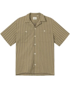 Sway shirt khaki & dusty yellow striped