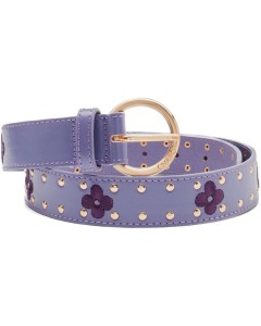 Flower studded belt poppy purple