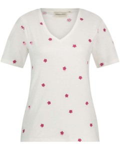 Phill V-neck Pink Flower T-shirt