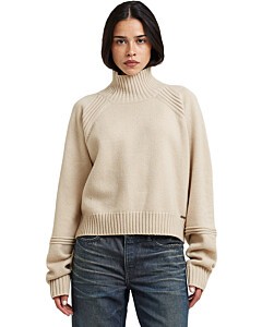 Heavy moto turtle knit wmn