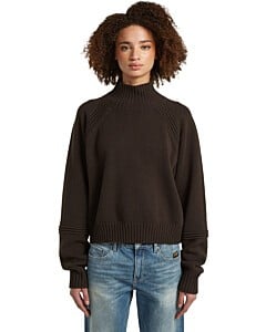 Heavy moto turtle knit wmn