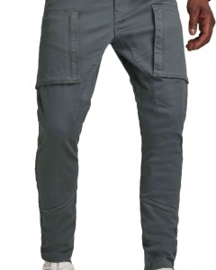 Zip pocket pants  3d skinny cargo grey