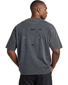 Washed multi gr oversized r t