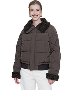 Jacket nylon dark brown