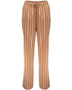 Pants tabacco & ecru striped
