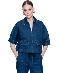 Top Dark blue denim wash