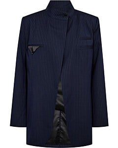 Navy Pin Overlap Blazer Navy
