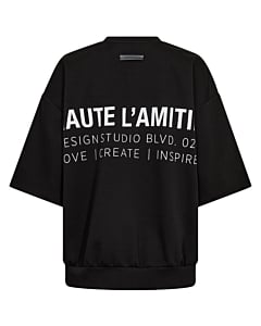 Back print studio SS sweat black