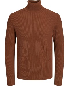 Jprccperfect knit roll neck cambridge brown