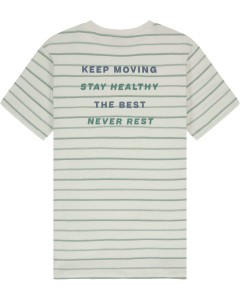 T-Shirt  BEST Egret ecru-green striped