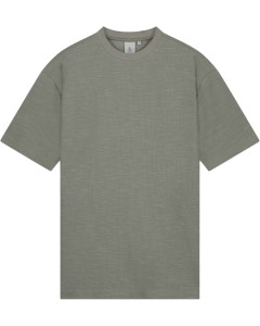 T-shirt ronde hals OPTIC slub shadow green
