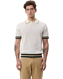 Lace Knitted Polo Eggnog White