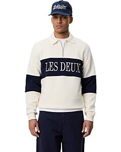 Zipper Rugby Sweatshirt Ivory