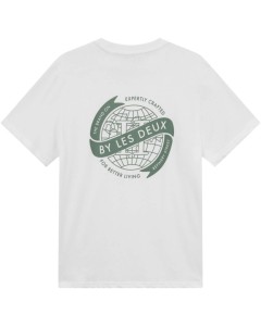 Globe t-shirt white/dark ivy green