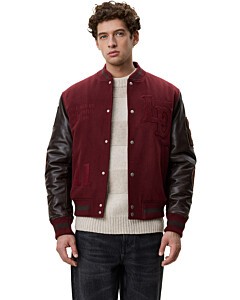Varsity Jacket Chocolate Truffle Red