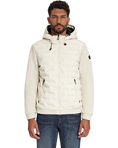 Jacket Short Fit Sealed Hooded Knit Stone