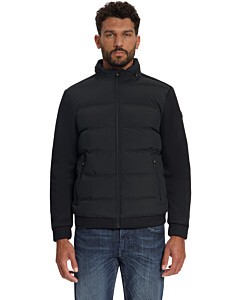 Jacket Short Fit Sealed Knitted Mix Black