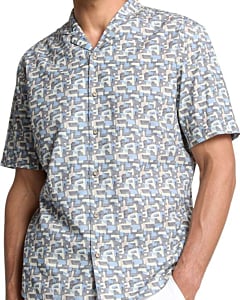 Shirt Short Sleeve Allover Printed Dark Steel