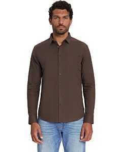 Shirt Melange Flannel Dark Brown