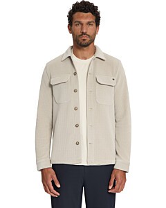 Overshirt Full Button Rib Sweat Cement