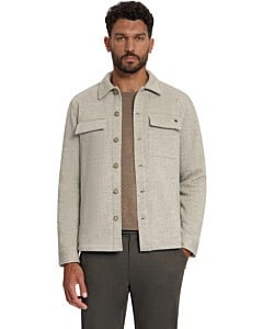 Overshirt Full Button Solid Jacquar Cement