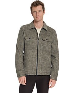 Overshirt Full Zip Melange Twill Ef Light Brown