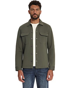 Overshirt Full Button Pique Sweat Army