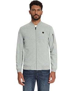 Sweater Full Zip Bomber Structure J Grey Melange