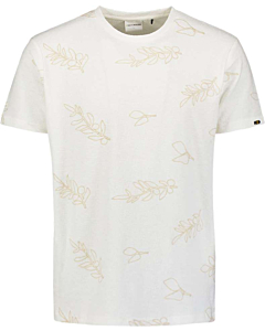 T-Shirt Crewneck Embroidery on Fron White