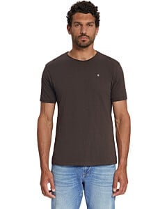 T-Shirt Crewneck Slub Dark Brown