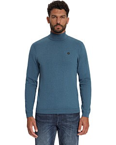 Pullover Turtle Neck Melange Shadow Blue