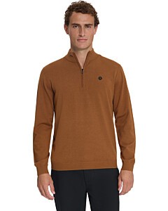 Pullover Half Zip Melange Caramel