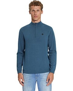 Pullover Half Zip Melange Shadow Blue
