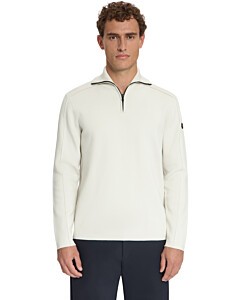 Pullover Wing Collar Half Zip Relie Chalk
