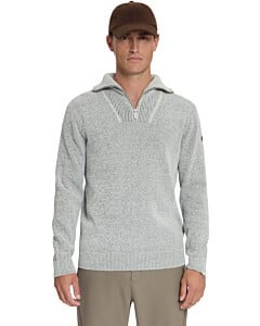 Pullover Half Zip High Neck Light W Stone
